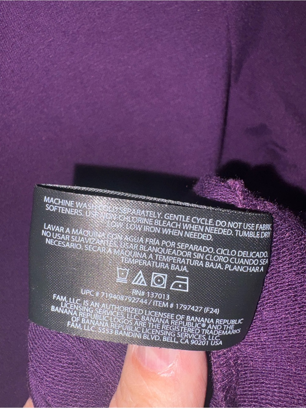 Banana Republic Eggplant Purple Crewneck Long Sleeve Top - Picture 4 of 4